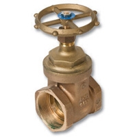 Series 1714 Zetco Bronze WaterMarked Gate Valve F&F c/w Brass Handwheel