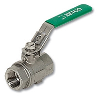 Series 4400 Zetco WaterMarked 2-Piece Stainless Steel Ball Valve F&F Lockable