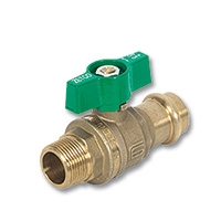 Series 6105 Zetco WaterMarked DZR Brass Press-fit x Male T Handle