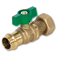 Series 6301 Press-fit x Nut & Tail WaterMarked DZR Brass Ball Valve